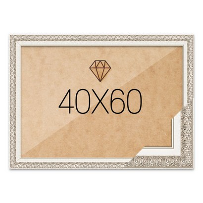 보석십자수액자 40x60 고급형 매트실버