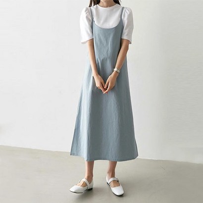 일상화보 여성 라이키 뷔스티에 원피스 리뷰후기