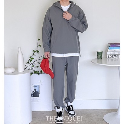더유니크제이 남성 아노락 후드 바람막이 트레이닝 X