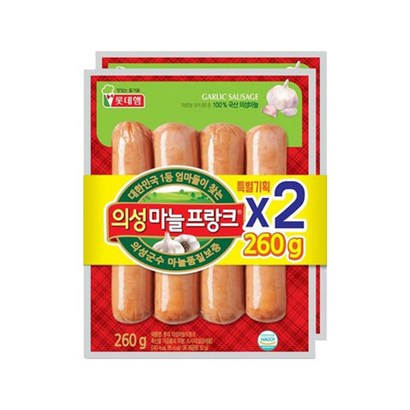 롯데 의성마늘 프랑크 X 2개입 리뷰후기