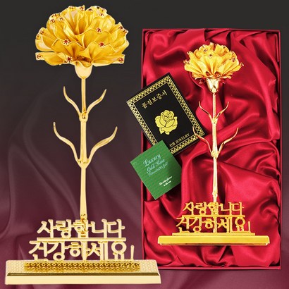 24K 카네이션 글자받침 사랑합니다 건강하세요 사랑합니다 축하합니다 기념일 생일 여자친구 엄마선물 장모님선물 어버이날 선물 리뷰후기