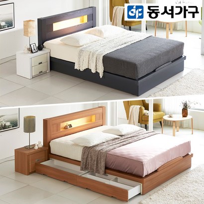 동서가구 V테르티 ED 평상형 슈퍼싱글 퀸침대 4종