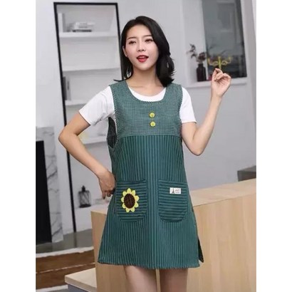 옆단추 특대앞치마 어린이집 유치원 카페 작업 다양한용도