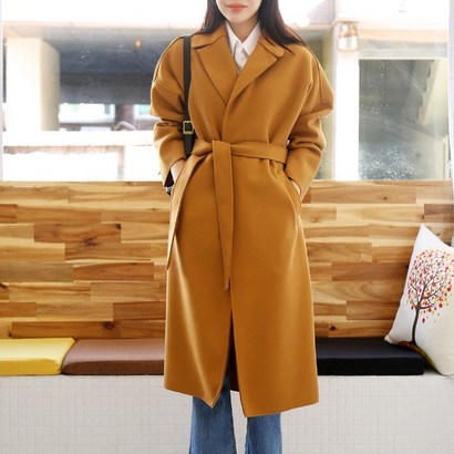 퍼니걸스 루즈핏 스트랩 롱 코트_8817