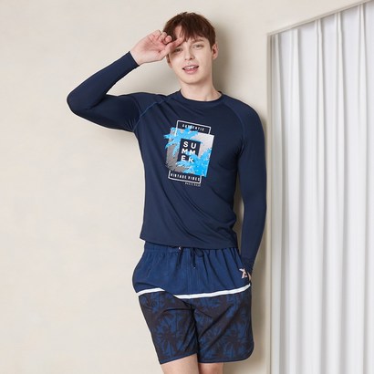 베이직엘르 나그랑 맨투맨핏 래쉬가드 비치반바지 비치팬츠 BE-V903NBE-V904N