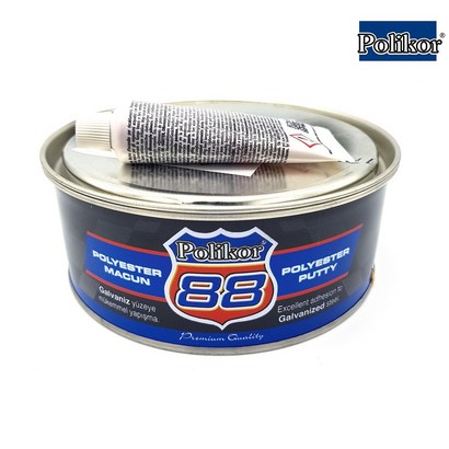 POLIKOR 폴리코 88 판금퍼티-경화제 포함 아연퍼티 빠데 자동차 보수 복원 도장 도색 리뷰후기