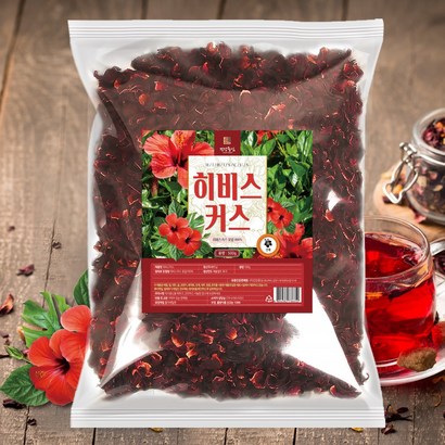 건강중심 히비스커스 꽃잎 차 꽃차