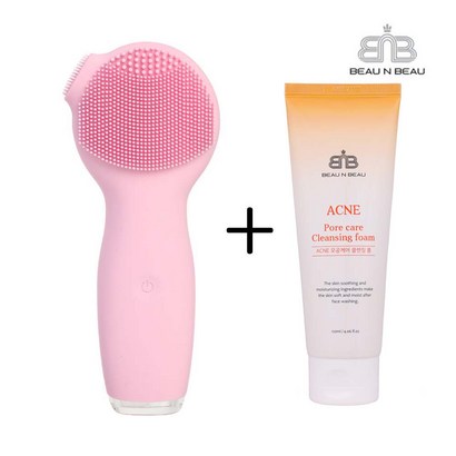 뷰앤뷰 클렌징 진동 실리콘 세안 브러쉬 뷰앤뷰 여드름 피부용 클렌징폼 증정