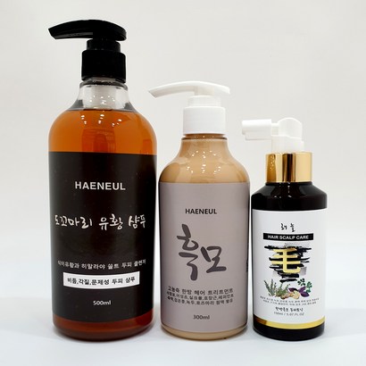 도꼬마리 유황 샴푸 / 탈모에 좋은 약재샴푸 / 무실리콘 두피클리닉