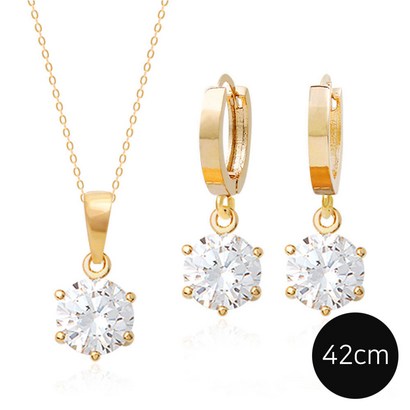 미니아트 14K GOLD 심플큐빅 목걸이 &a; 귀걸이 SET 42/ 택1 리뷰후기