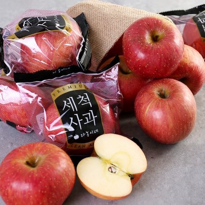 껍질째 먹는 세척 사과 2 / 리뷰후기