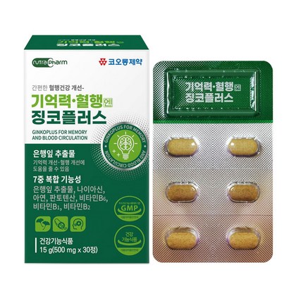 은행잎추출물 징코플러스 기억력개선 혈행개선제