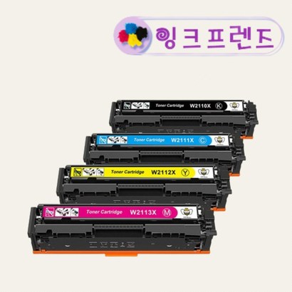 H W2110X 4색칼라 재생토너 282NW 283FDN 283FDW 프린터