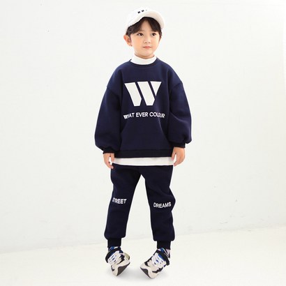 메르시보꾸 SS21W02 더블유츄리닝 아동 주니어 양기모 상하세트