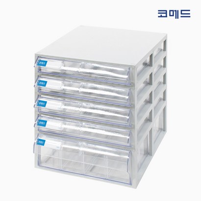 코메드 D-605 멀티박스 5칸 투명서랍장