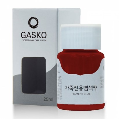 가스코 가죽전용염색약 소파 카시트 스니커즈 다크 레드