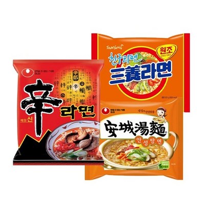 인기라면세트 선택하세요 : 신 안성 짜파 너구리 비빔면 진 삼양 해물 리뷰후기