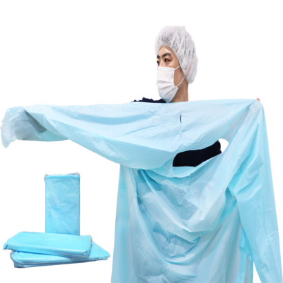 일회용 김장 앞치마 비닐가운 완전방수 오염방지 식품 의료 방역복 ONE SIZE FITS A