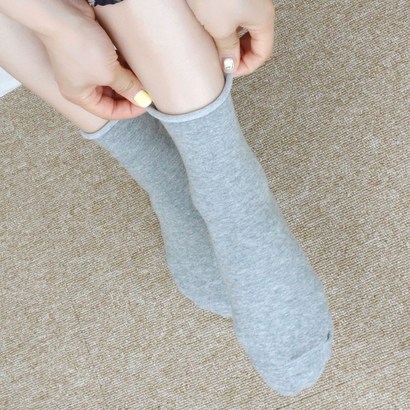 조선양말 여성용 돌돌이 중목 양말 5켤레