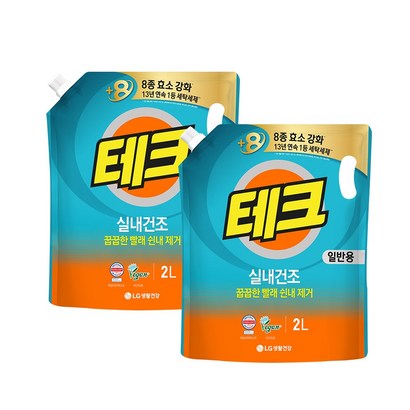 테크 실내건조 액체 리필2L2개 리뷰후기