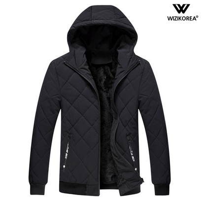 벨벳 후드 누빔 패딩 점퍼 양털 퀄팅 자켓 WI국내발송