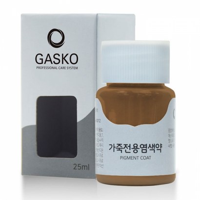가스코 가죽전용염색약 가방 구두 라이트 브라운