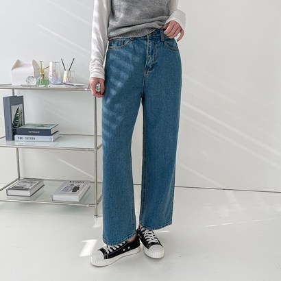 에이진 봄 여름신상입고완료! 틴데님롱와이드/6컬러여성청바지 데님 빅사이즈 S X XX XXX 2X 3X기모바지 롱와이드 팬츠 통바지 큰바지