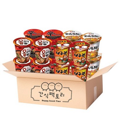 간식토리 신라면4얼큰너구리4안성탕면4오징어짬뽕4 소컵