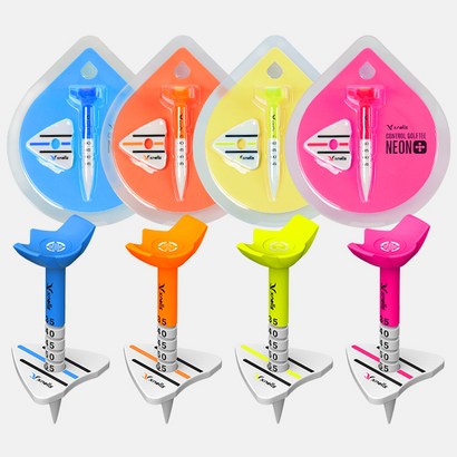 엑스넬스 컨트 골프티 티꽂이 네온플러스 2개