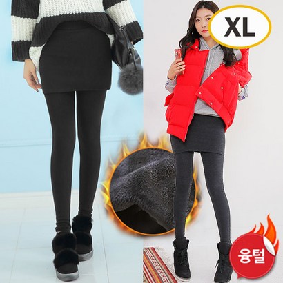 제이피플 A-31밍크치렝스 기모 융털 치마레깅스 빅사이즈 쫄쫄이 밍크