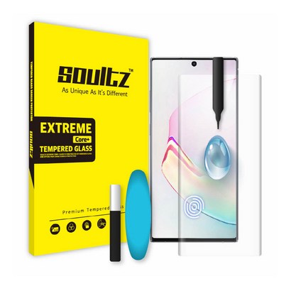솔츠 갤럭시 노트10 풀점착 UV 강화유리 액정보필름