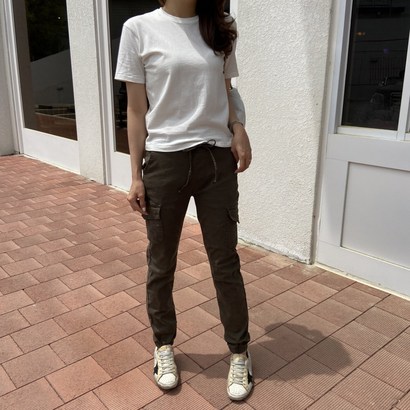 함땡 여성 허리 밴딩 카고 조거 팬츠 리뷰후기