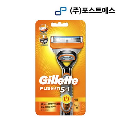 질레트 퓨전 파워 면도기1입 면도날1입 진동면도기