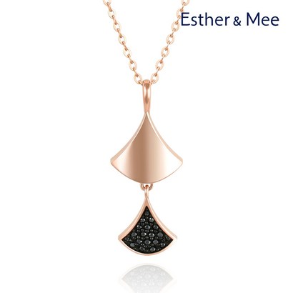 14K 블랙 부채꼴 더블 펜던트 목걸이 리뷰 후기