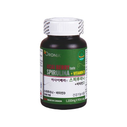 오로니아 아사이베리맛 스피루리나 비타민D 피부건강 골다공증 예방 항산화 온가족 영양제