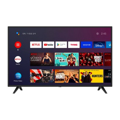 IS패널 중소기업 43인치 FHD 스마트 TV 에너지효율 안드로이드11 스마트티비 넷플릭스 유튜브