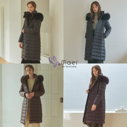 마엘 루시아 폭스후드 덕다운 코트