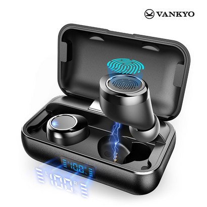 VANKYO X200 블루투스이어폰 무선이어폰 300시간 재생 IX8방수 가성비 이어폰 배터리 잔량표시 스마트 ED