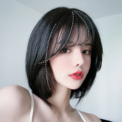 앞머리 탑피스 정수리 가발 붙임머리 불파트 뱅 중년 탑 커버 엄마 부분가발