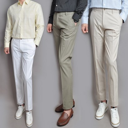 준옴므 S/S 상품 남자 쿨 히든 밴딩 면 슬랙스 바지 60s 리뷰후기