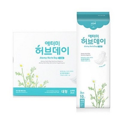 애터미 여성용품 허브데이 생리대 대형