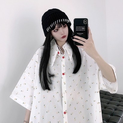 리튜니 미니 플라워 패턴 반팔 셔츠 남방 리뷰후기
