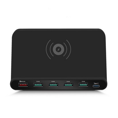 파워윈 828W 고속 유무선 QC30 멀티 충전기 7포트 D지원 Back