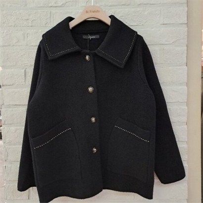 ST프렌치 SH01 카라니트자킷 데일리 테일러드자킷카라니트자킷 FAAJK12BKFR