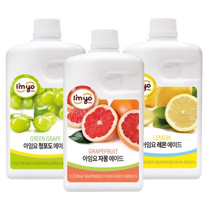 아임요 레몬 청포도 자몽 에이드 15L 혼합선택 2개세트 리뷰후기