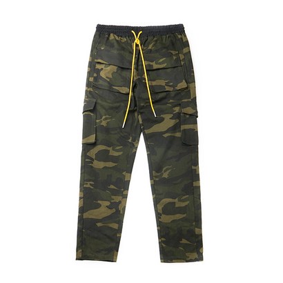 UNDEFINED 출품 RHUDE 스타일 무늬 카모 버튼 슬릿 바지단 입체 포켓 와이드 루즈핏 카고바지 2703861463