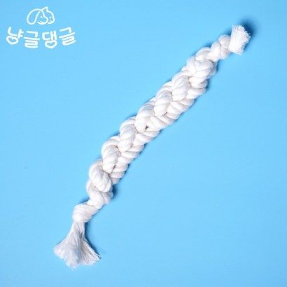냥글댕글 국산 면로프 치석제거 강아지 이갈이 장난감 고양이 터그놀이 셀프 토이 로프장난감