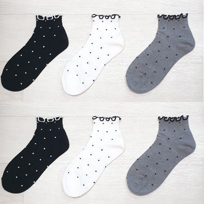 무압박 작은 땡땡이 양말 데일리 중학생 고등학생 회사원 직장인 남녀노소
