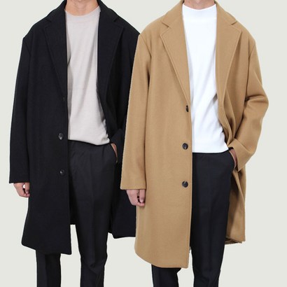 95120 빅사이즈 겨울용 오버핏 싱글 롱코트 리뷰후기
