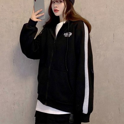 엘레스 여성점퍼 기모 루즈핏 점퍼 후드집업 집업류 리뷰후기